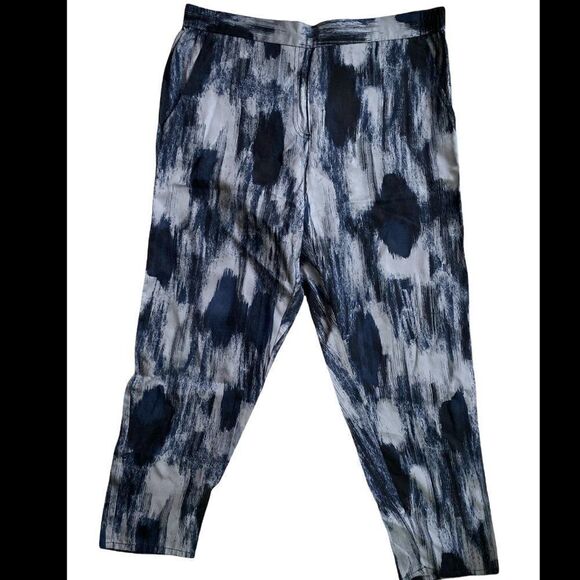 Gap Womens Tie Dye Blue White Legging Elastic Waist Pants Size L - Picture 1 of 11